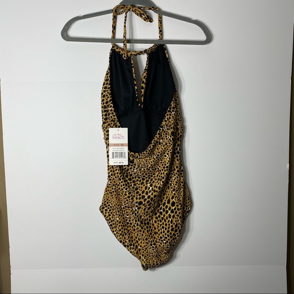 NWT On the Beach Cha Cha Cheetah One Piece Swimsuit Size 12 - Picture 8 of 9